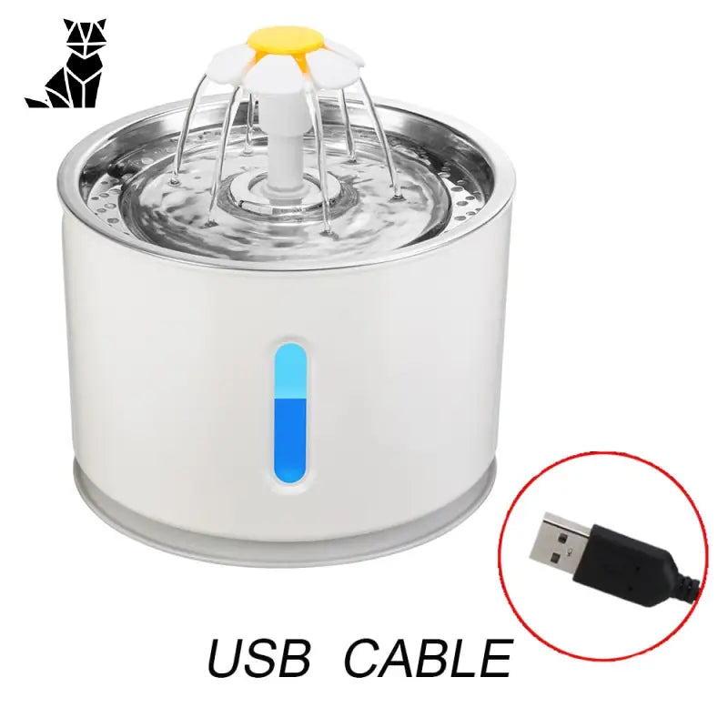 Fontaine à eau en inox pour chats - USB USB Fontaine Inoxydable