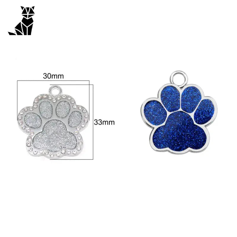 Médaille personnalisée pour chien - Pendants et charmes de pattes avec gravure élégante